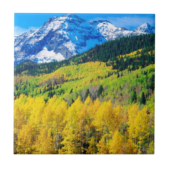 Autumn in the Rockies Ceramic Tile (Front)