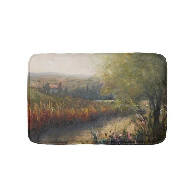 Autumn in Umbria Original Artwork  Bath Mat (Front)