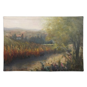 Autumn in Umbria Original Artwork Cloth Placemat