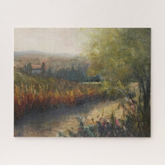 Autumn in Umbria Original Artwork Jigsaw Puzzle