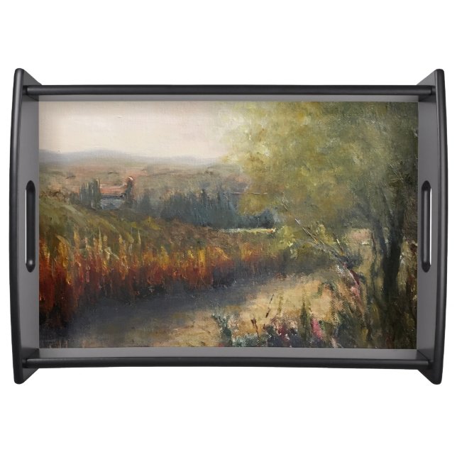 Autumn in Umbria Original Artwork Serving Tray (Front)