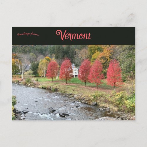 Autumn in Vermont Postcard