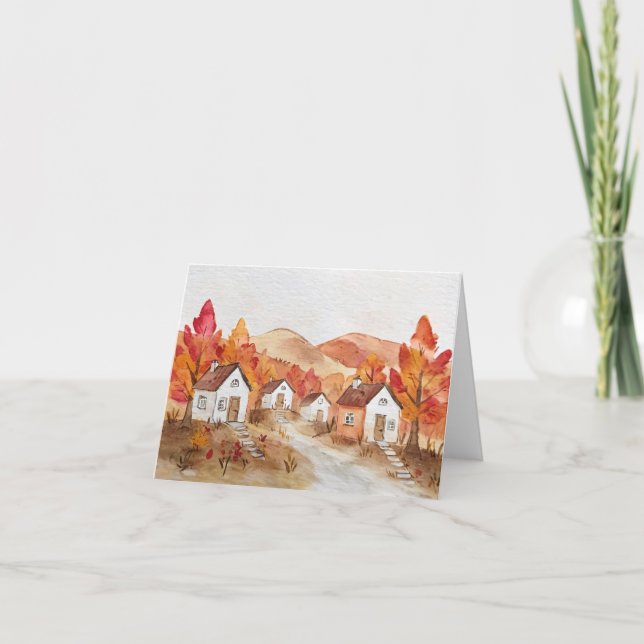 Autumn in Virginia Watercolor Card (Front)