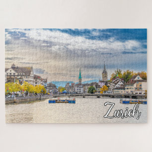 Autumn In Zurich, Switzerland Jigsaw Puzzle