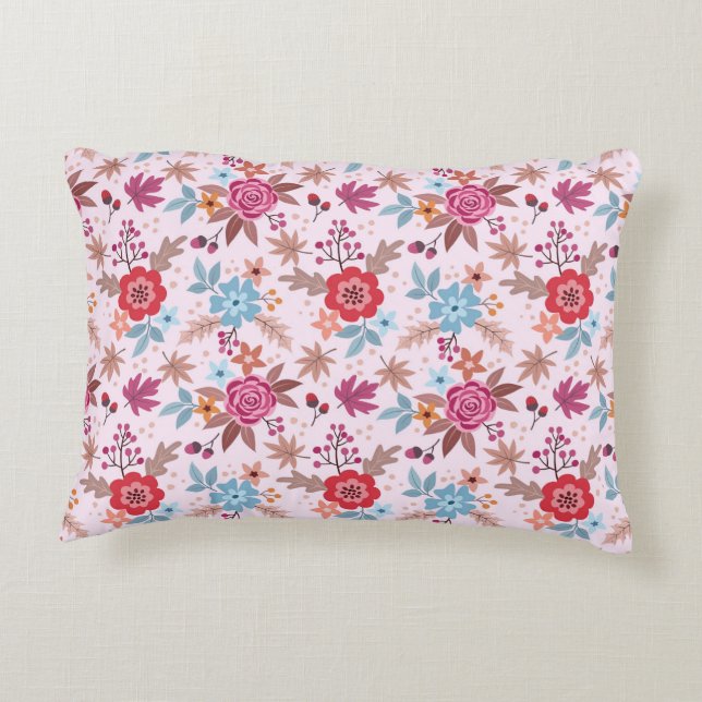 Autumn Inspired Roses - Pattern  Accent Pillow (Back)