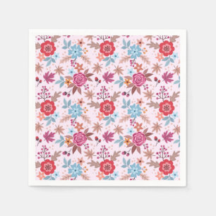 Autumn Inspired Roses Pattern Print  Napkins