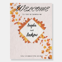 Autumn-Inspired Wedding Welcome Sign