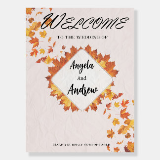 Autumn-Inspired Wedding Welcome Sign