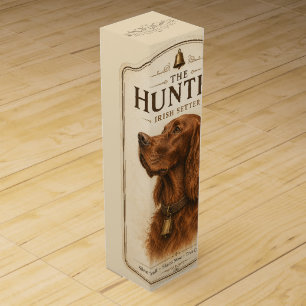 Autumn Irish Setter  – Rustic Hunting Dog Art Wine Box