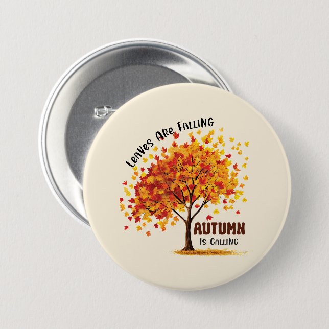 Autumn is Calling Button (Front & Back)