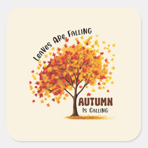 Autumn is Calling Square Sticker