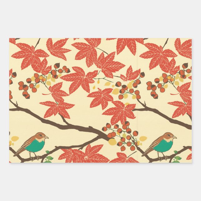Autumn is changing colors wrapping paper sheets (Front)