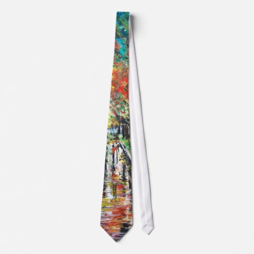 Autumn Is Coming _ Watercolor Painting _ Art Neck Tie