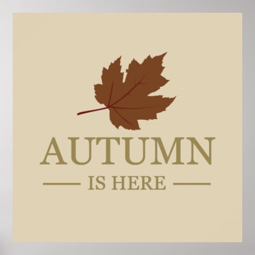 autumn is here poster