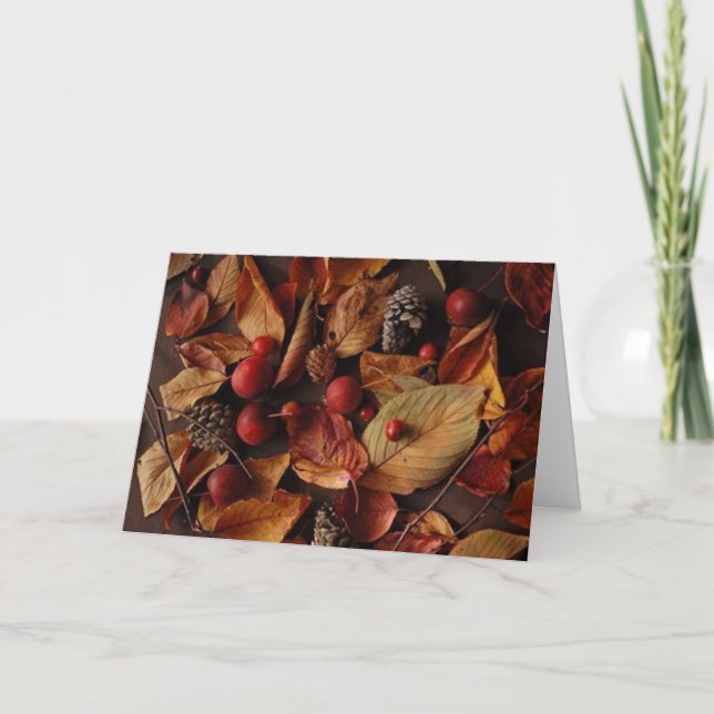 AUTUMN IS IN THE AIR **AUTUMN BIRTHDAY WISHES** CARD (Front)