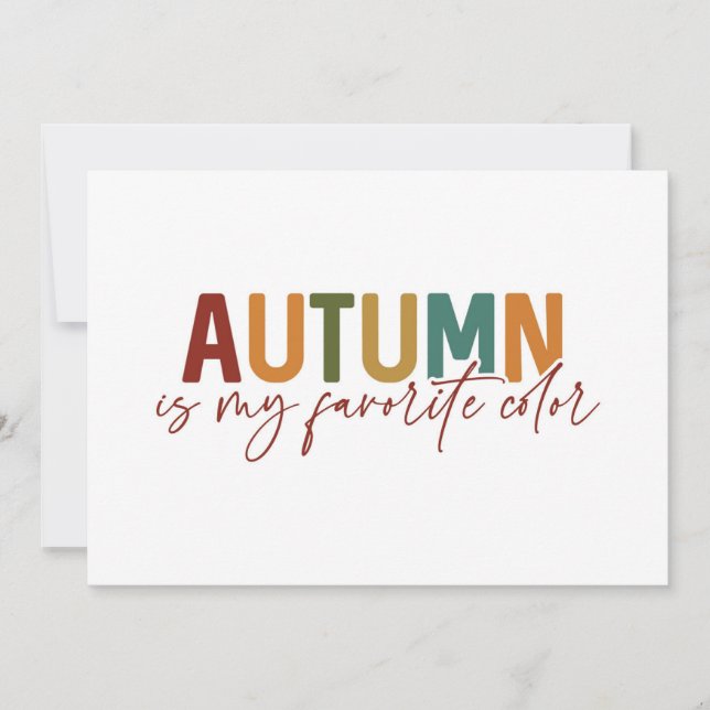 Autumn Is My Favorite Color Card (Front)