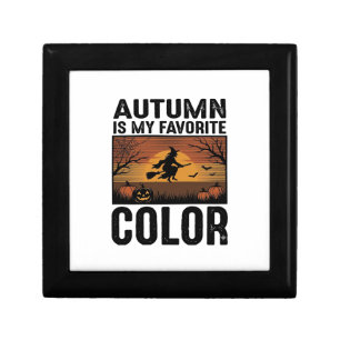 Autumn Is My Favorite Color Halloween Witch Design Gift Box