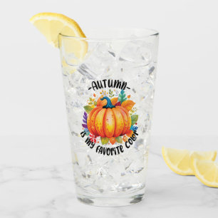 Autumn Is My Favorite Color – Pumpkin and Leaves Glass