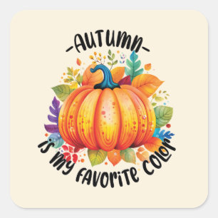 Autumn Is My Favorite Color Square Sticker