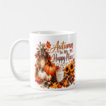 Autumn Is My Happy Place | Cozy Fall Pumpkin Coffe