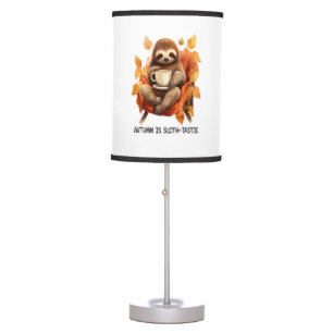 Autumn is Sloth Tastic Table Lamp