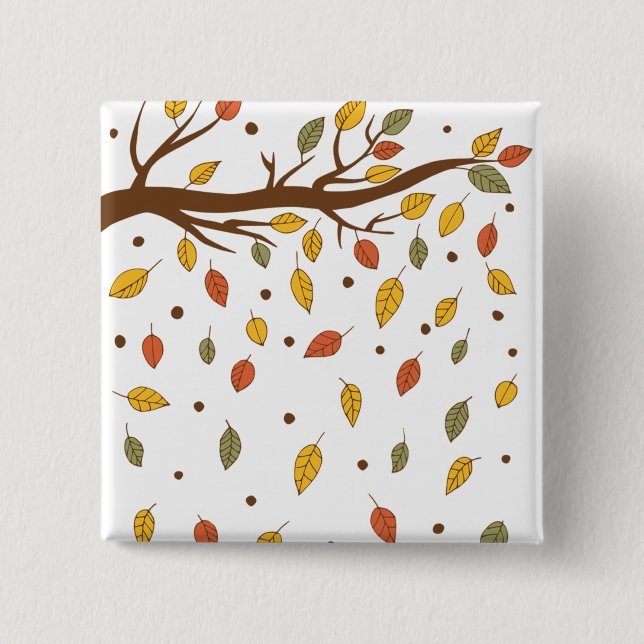 autumn isolated blade branch button (Front)