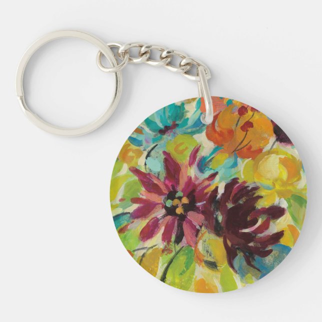 Autumn Joy Flowers Keychain (Front)
