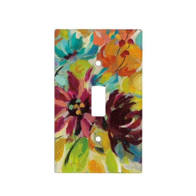 Autumn Joy Flowers Light Switch Cover (Front)