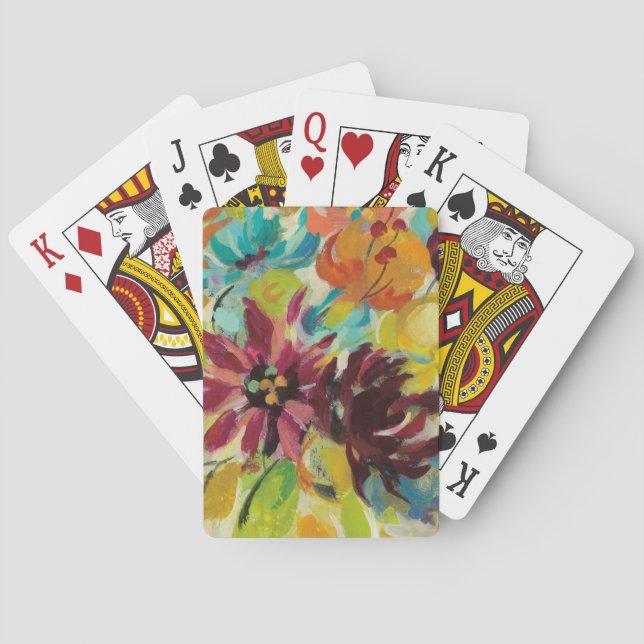 Autumn Joy Flowers Poker Cards (Back)