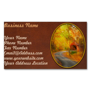 Autumn - Just past the bend Business Card Magnet