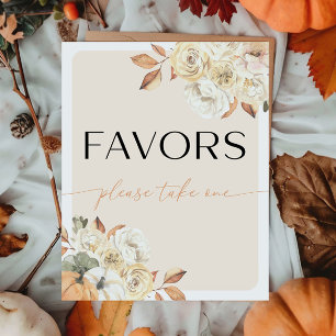 Autumn Kids Birthday Favors Sign