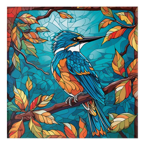 Autumn Kingfisher Acrylic Wall Art
