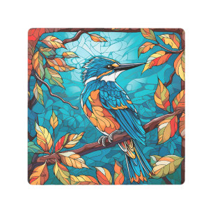 Autumn Kingfisher Metal Wall Art
