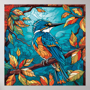 Autumn Kingfisher Poster