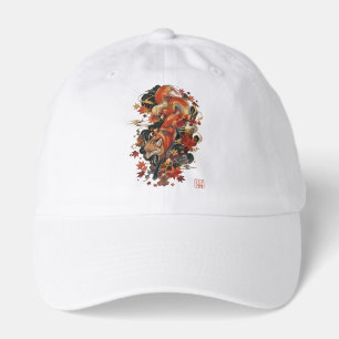 Autumn Kitsune Japanese Fox Spirit Design Hat