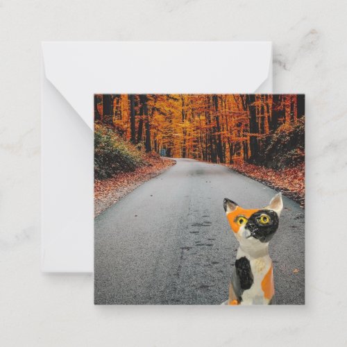Autumn Kitty Card