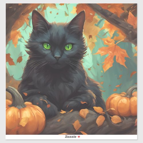 Autumn Kitty Sticker