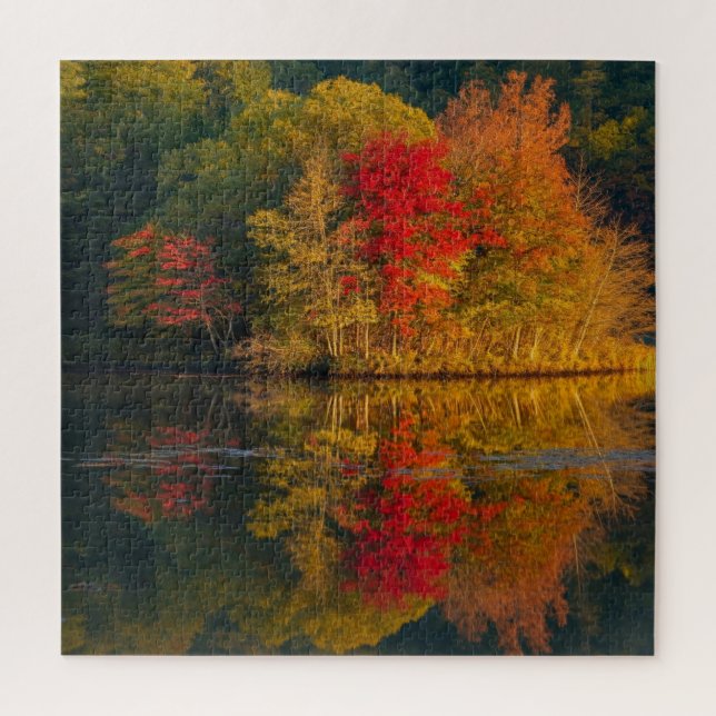 Autumn Lake and Trees Puzzle (Vertical)