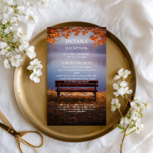 Autumn Lake Bench Information Enclosure Card