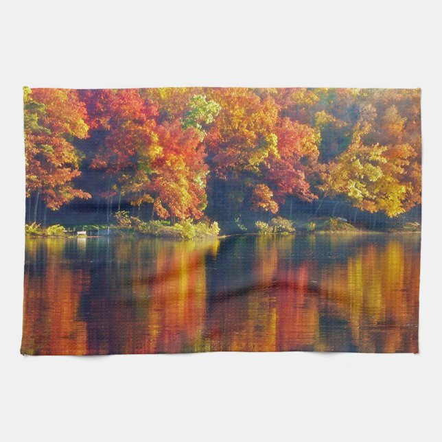 Autumn Lake Kitchen Towel (Horizontal)