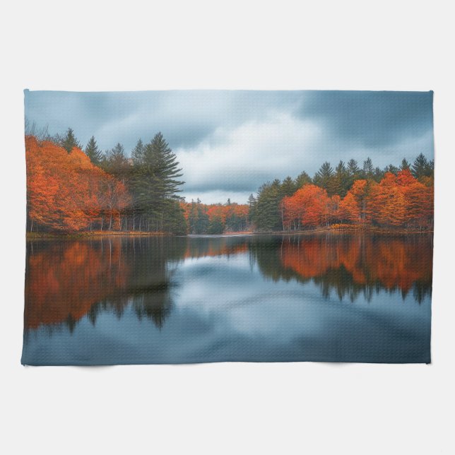 Autumn Lake Kitchen Towel (Horizontal)