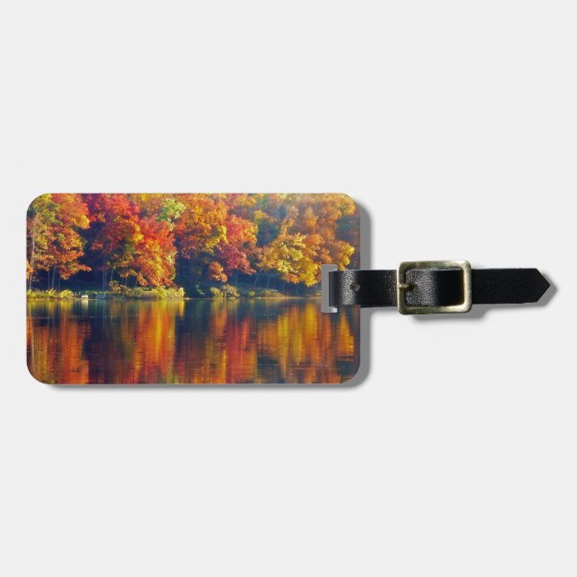 Autumn Lake Luggage Tag (Front Horizontal)