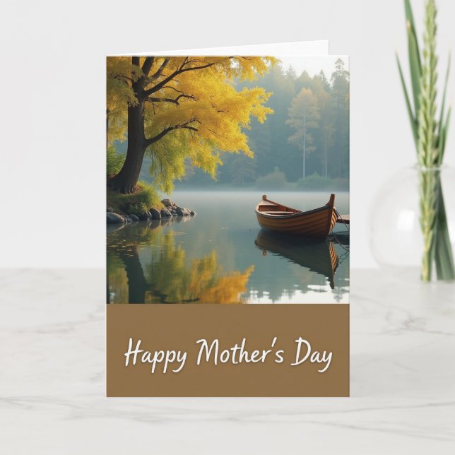 Autumn Lake Mothers Day Scene Card (Front)