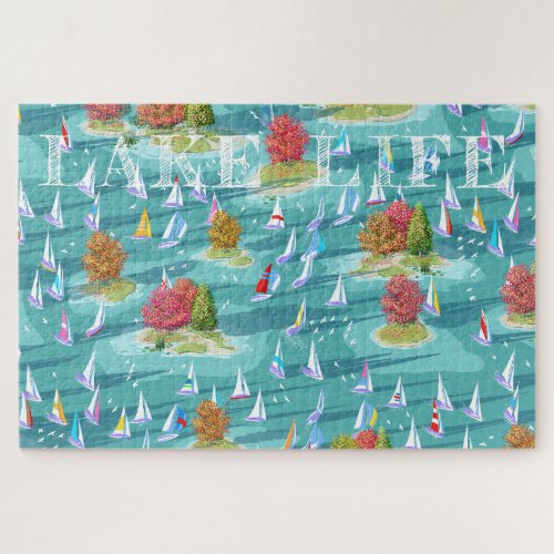 Autumn Lake Regatta Jigsaw Puzzle