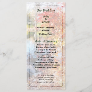 Autumn Lake Wedding Program