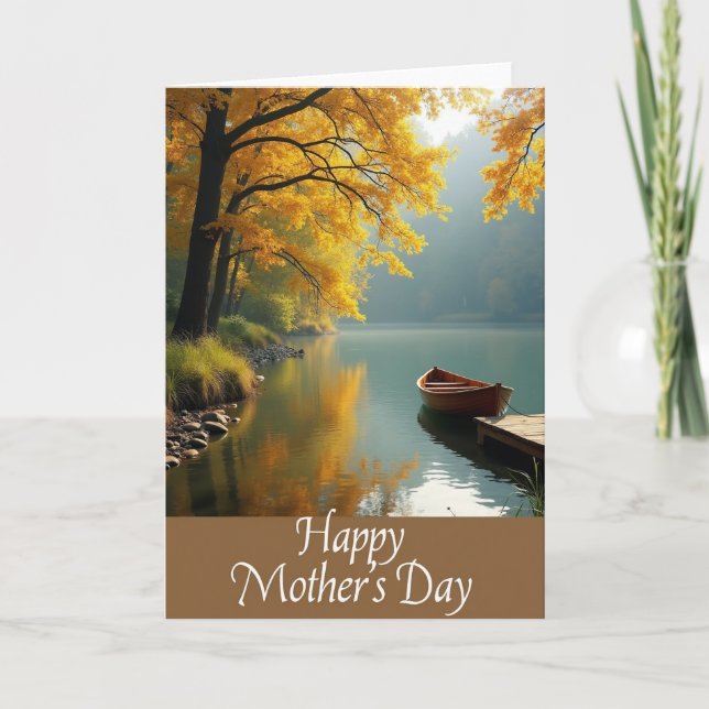 Autumn Lakeside Mothers Day Card (Front)