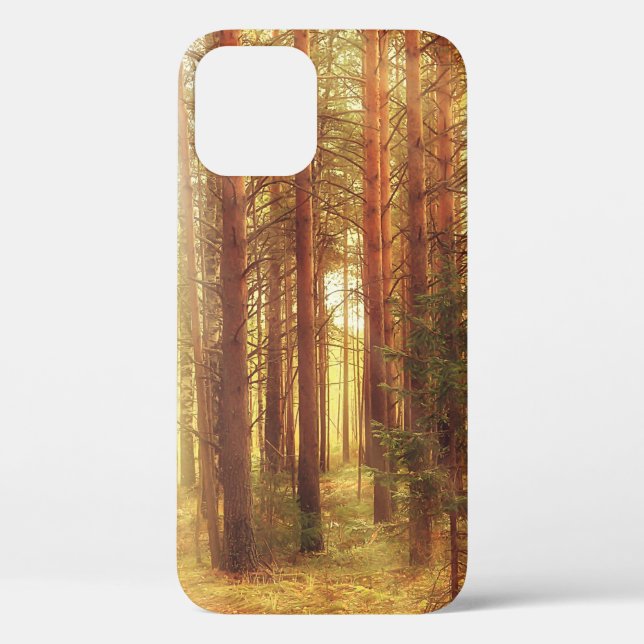 autumn landscape background, sun rays in the fores Case-Mate iPhone case (Back)