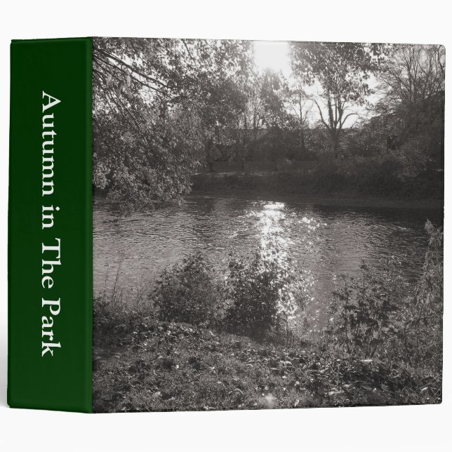 Autumn Landscape, Bute Park, Cardiff (2in) 3 Ring Binder (Front/Spine)