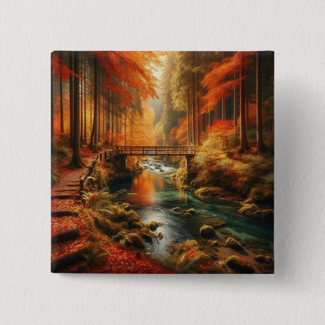 Autumn Landscape Button (Front)