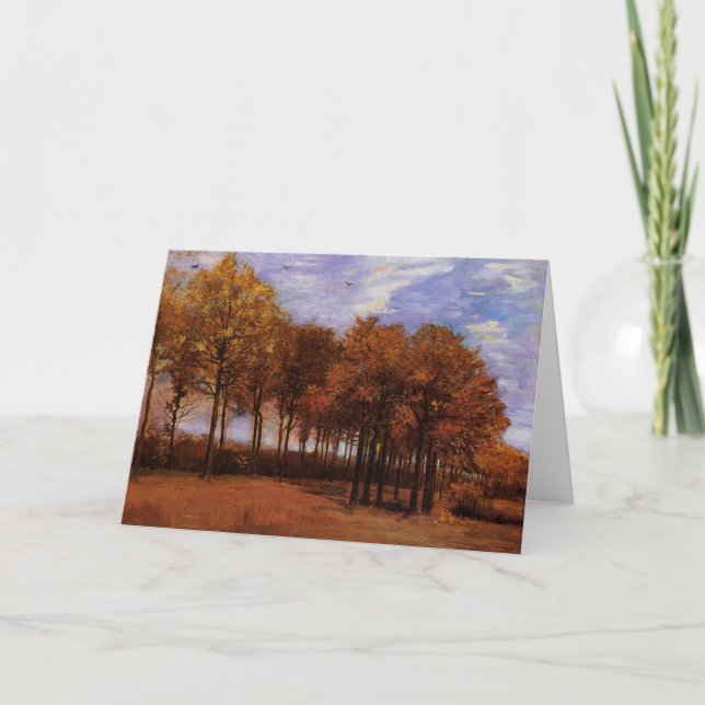 Autumn Landscape by Vincent van Gogh Card (Front)